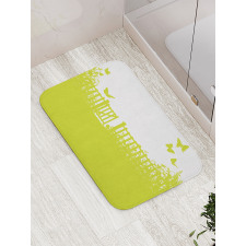 Garden Lawn and Gate Rural Bath Mat