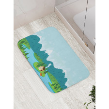 Rural Home Mountains Bath Mat