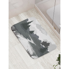 Greyscale Landscape Bath Mat