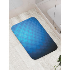 Vibrant Geometric Ombre Square Bath Mat