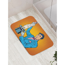 Magician Rabbit Pop Art Retro Bath Mat