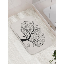 Tree of Shoes Fashion Bath Mat