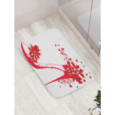 Shoe Butterflies Flowers Bath Mat