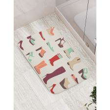 Flat and High Heel Shoes Bath Mat