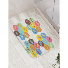 Shoe in Hexagons Bath Mat