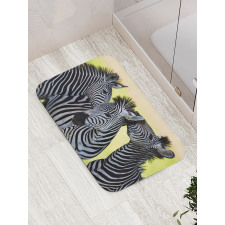 Zebras Wild Nature Bath Mat