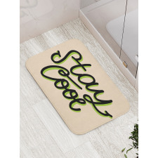 Modernistic Typography Bath Mat