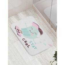 Funny Skateboard Popsicle Bath Mat