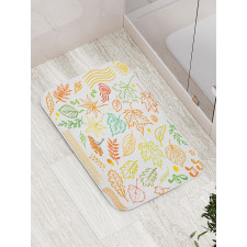 Autumn Sun Simplistic Notes Bath Mat