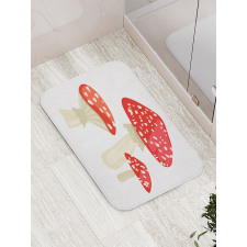 Simple Cartoon Toadstool Bath Mat