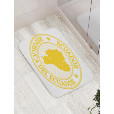 Retro Republica Del Ecuador Bath Mat