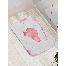 Map with Plane Bath Mat