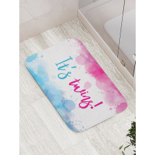 Girl Boy Twins Paint Bath Mat