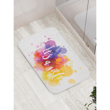 Paint Drops Baby Girl Bath Mat