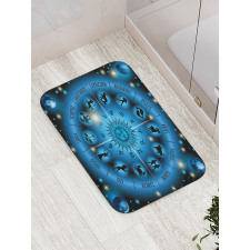 Circle of Horoscope Signs Bath Mat