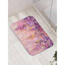 Watercolor Wisteria Blooms Bath Mat