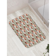 Poppies and Butterflies Bath Mat