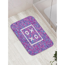 Polygonal Mosaic Romance Frame Bath Mat