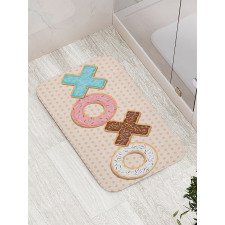 Delicious Donuts Polka Dots Bath Mat