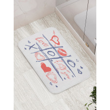 Hearts Lips and I Love You Bath Mat