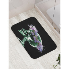 Xray Skeleton with Wreath Bath Mat