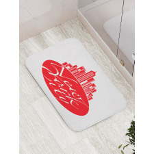 New York City Apple Emblem Look Bath Mat