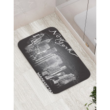 New York Manhattan Skyscrapers Bath Mat