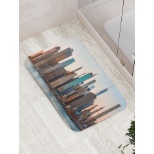 Manhattan New York Skyline Dusk Bath Mat