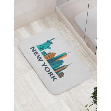 Simple New York Text Landmarks Bath Mat