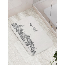 Simplistic Sketch of New York Bath Mat