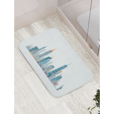 Megacity New York Illustration Bath Mat