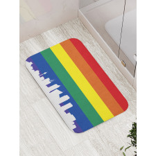 Sydney Buildings Rainbow Flag Bath Mat