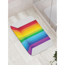 Shade of Rainbow Colors Line Bath Mat