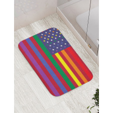 Gay Concept American Flag Bath Mat