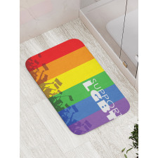 Support LGBT Celebration Flag Bath Mat