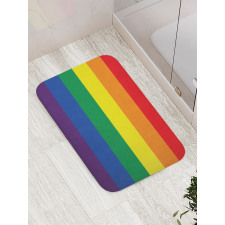 Simplistic Design LGBT Flag Bath Mat