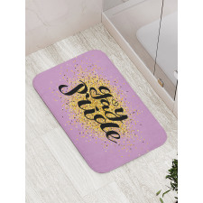 Gay Pride Dots on Lilac Bath Mat