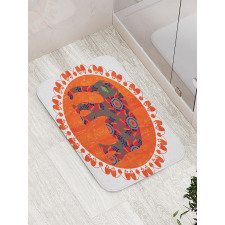 Doodle Vibrant Bath Mat