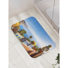 Taormina Coastline Photo Bath Mat