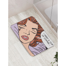 Pop Art Comic Beauty Sleep Bath Mat
