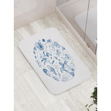 Jellyfish Turtle and Shell Bath Mat