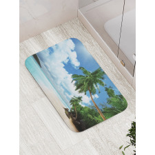 Palm Leaf Island Lagoon Bath Mat