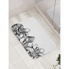 Hatched Crystals Drawing Bath Mat