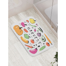 Drawing Fresh Food Bath Mat