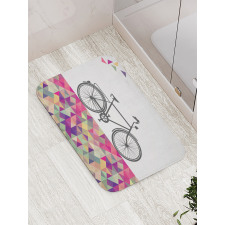 Bike over Color Mosaic Bath Mat