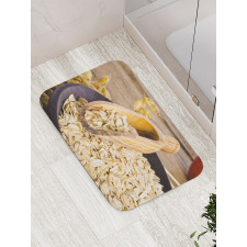 Organic Porridge Oats Bowl Bath Mat