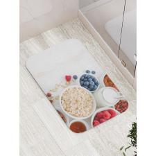 Porridge Milk and Fruits Bath Mat