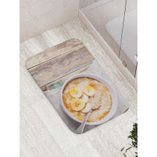 Bowl of Banana Porridge Bath Mat