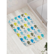 Childish Pattern Big Fish Bath Mat