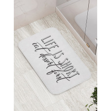 Simplistic Eat Dessert First Bath Mat